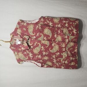 Coldwater Creek Floral Paisley Vest